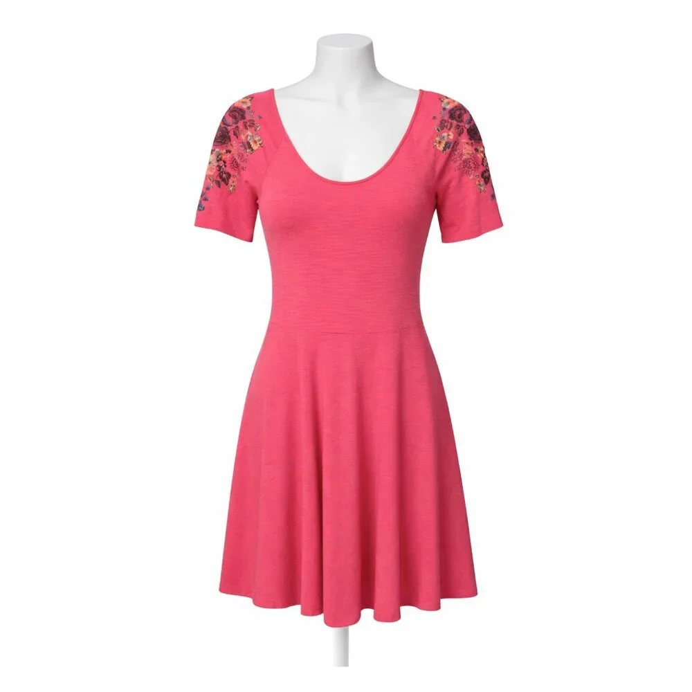 faux leather off shoulder dress Bandeau Skater Dress Holiday Festival Red Christmas Party Outfit –  Styledup.co.uk main image 1